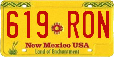 NM license plate 619RON