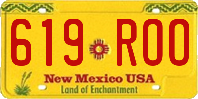NM license plate 619ROO