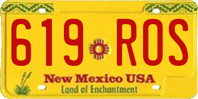 NM license plate 619ROS
