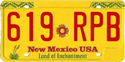 NM license plate 619RPB