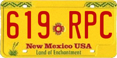 NM license plate 619RPC