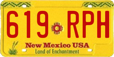 NM license plate 619RPH