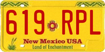 NM license plate 619RPL