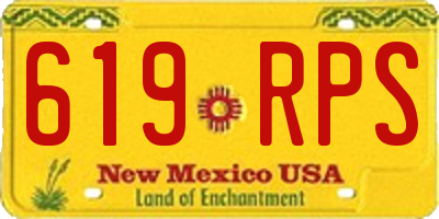 NM license plate 619RPS