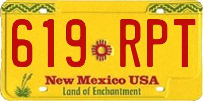 NM license plate 619RPT