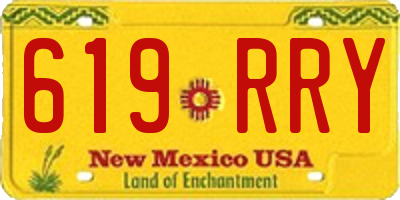 NM license plate 619RRY