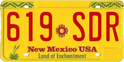 NM license plate 619SDR