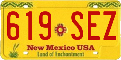 NM license plate 619SEZ
