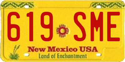 NM license plate 619SME