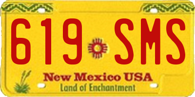 NM license plate 619SMS