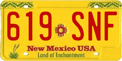 NM license plate 619SNF