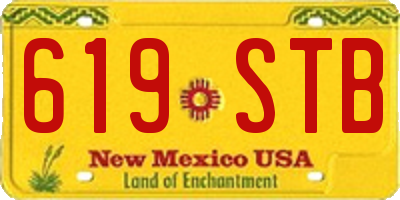 NM license plate 619STB