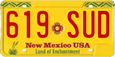 NM license plate 619SUD