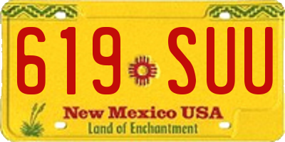 NM license plate 619SUU
