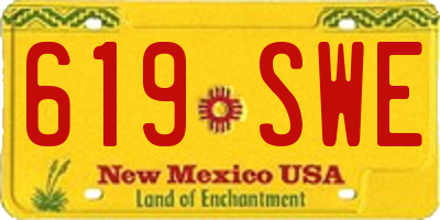 NM license plate 619SWE