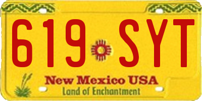 NM license plate 619SYT