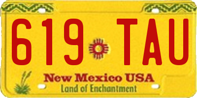 NM license plate 619TAU