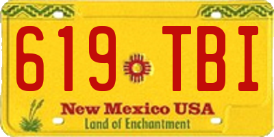 NM license plate 619TBI