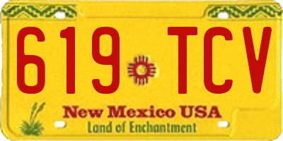 NM license plate 619TCV