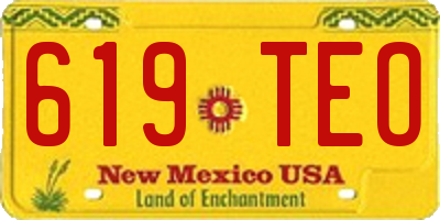 NM license plate 619TEO
