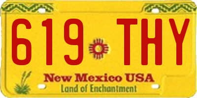 NM license plate 619THY