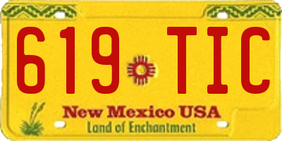 NM license plate 619TIC