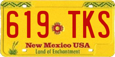 NM license plate 619TKS