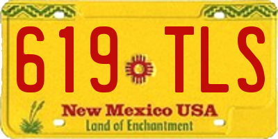 NM license plate 619TLS