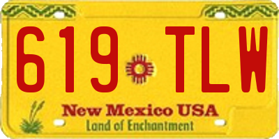NM license plate 619TLW