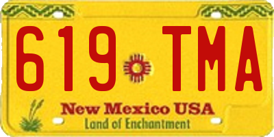 NM license plate 619TMA