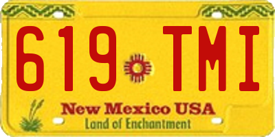 NM license plate 619TMI