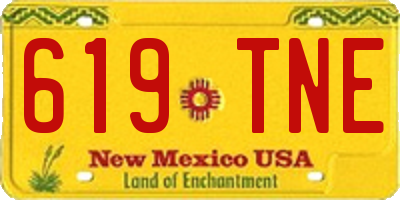 NM license plate 619TNE