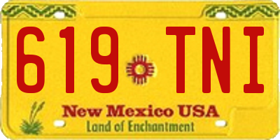 NM license plate 619TNI