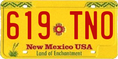 NM license plate 619TNO