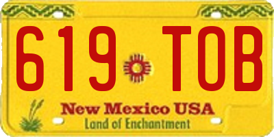 NM license plate 619TOB