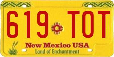 NM license plate 619TOT