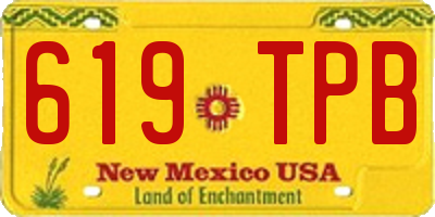NM license plate 619TPB