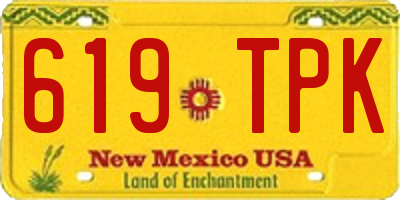 NM license plate 619TPK