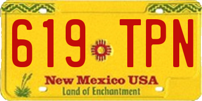 NM license plate 619TPN