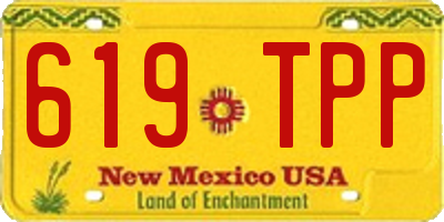 NM license plate 619TPP