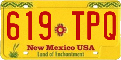 NM license plate 619TPQ