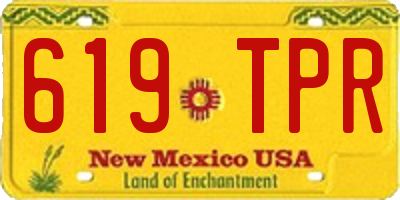NM license plate 619TPR