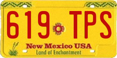 NM license plate 619TPS
