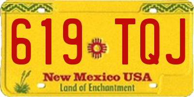 NM license plate 619TQJ
