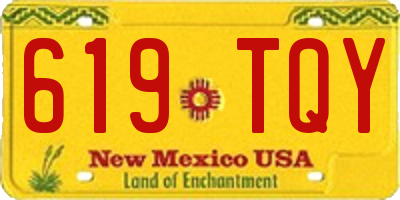 NM license plate 619TQY