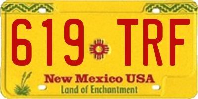 NM license plate 619TRF