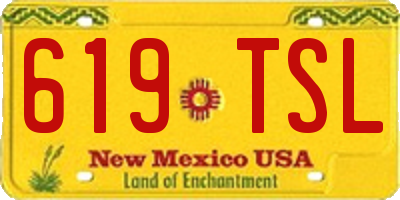 NM license plate 619TSL