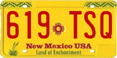 NM license plate 619TSQ