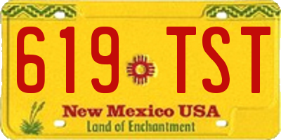 NM license plate 619TST