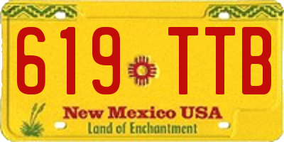 NM license plate 619TTB